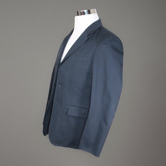 Uniqlo and Lemaire Blazer Mens XS Blue Brushed Cotton 3-Button Sport Coat Jacket - Picture 3 of 11